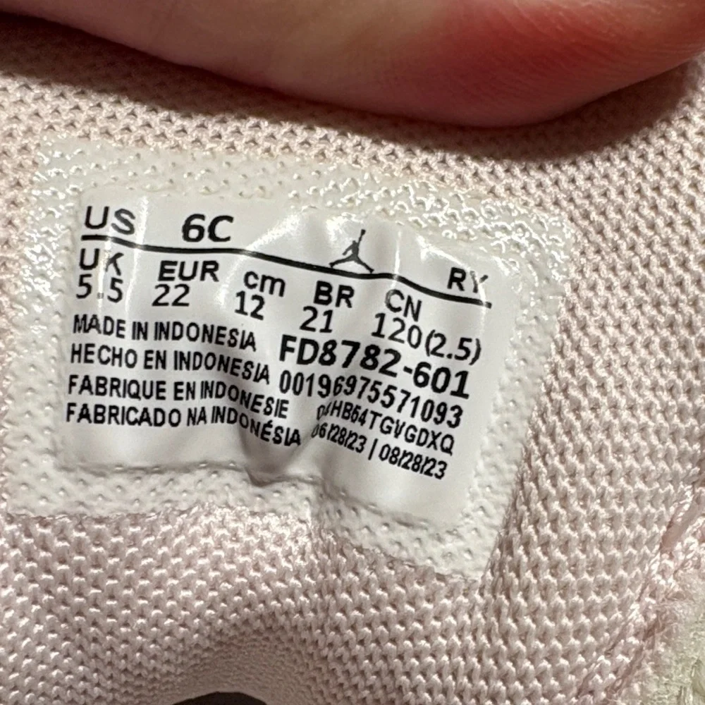 Nike Kids Light Pink and White Sneakers